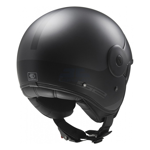 Helm LS2 OF597 Cabrio HPFC VIA Matt Titanium Black