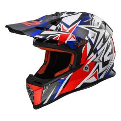 Helm LS2 MX437 Fast Strong White Blue Red