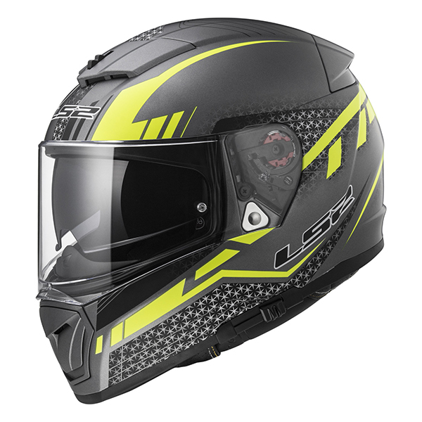 Helm LS2 FF390 Breaker Split Matt Titanium Yellow