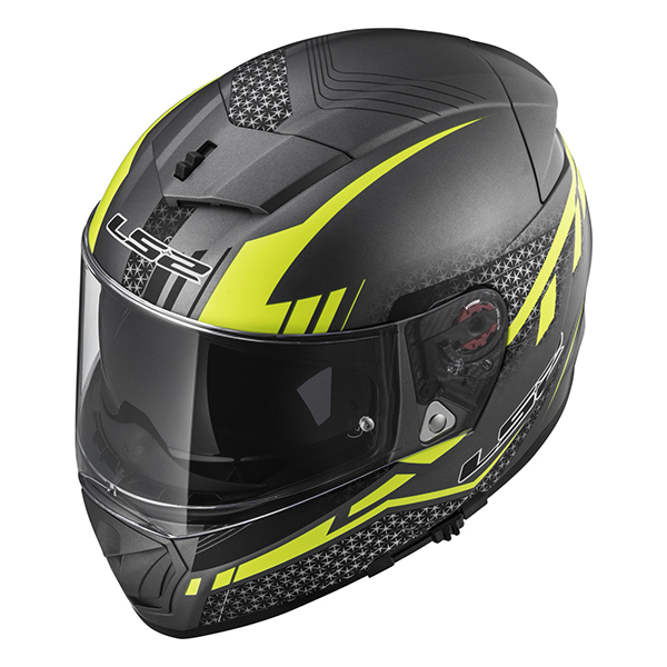 Helm LS2 FF390 Breaker Split Matt Titanium Yellow
