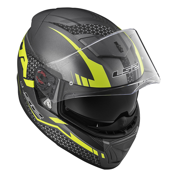 Helm LS2 FF390 Breaker Split Matt Titanium Yellow