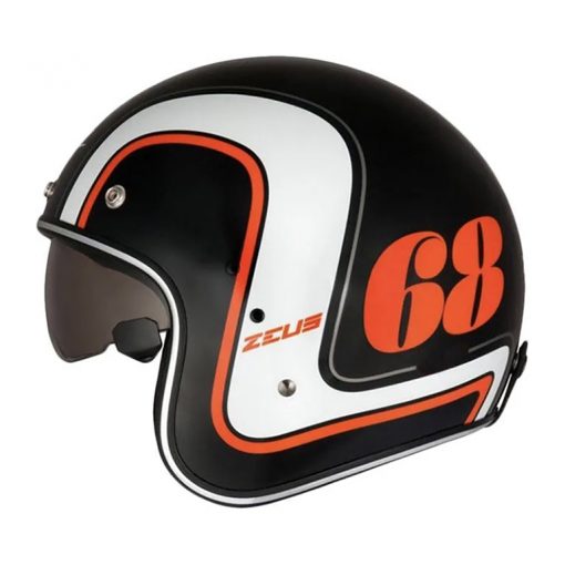 Jual Helm Zeus ZS-380FA K36 Matt Black Orange