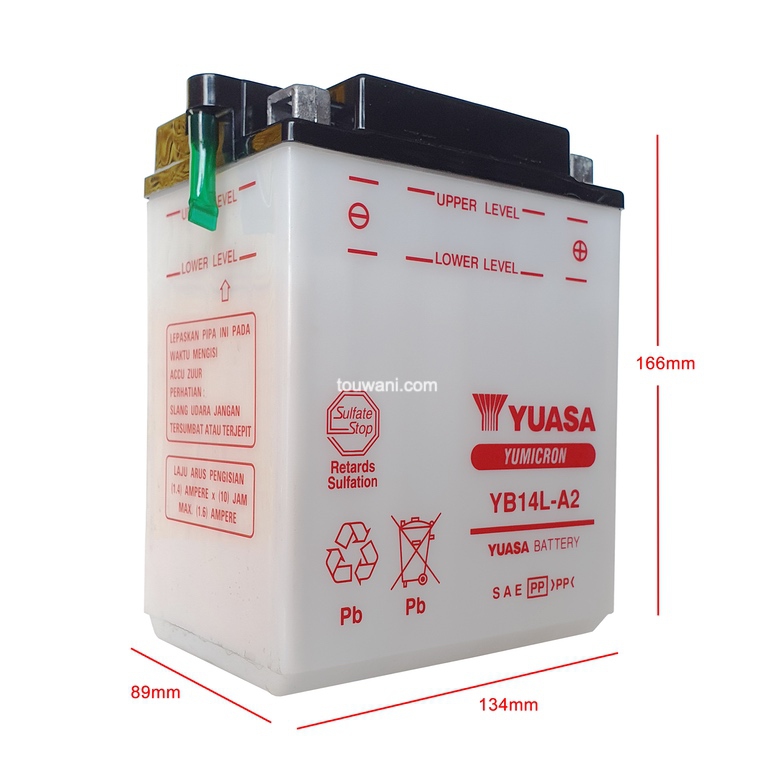 Baterai Yuasa YB14L-A2 YuMicron
